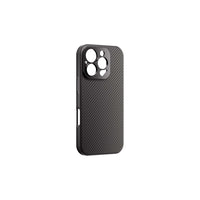 Freewell carbon fiber phone case for iPhone with precision cutouts for camera lenses and buttons.