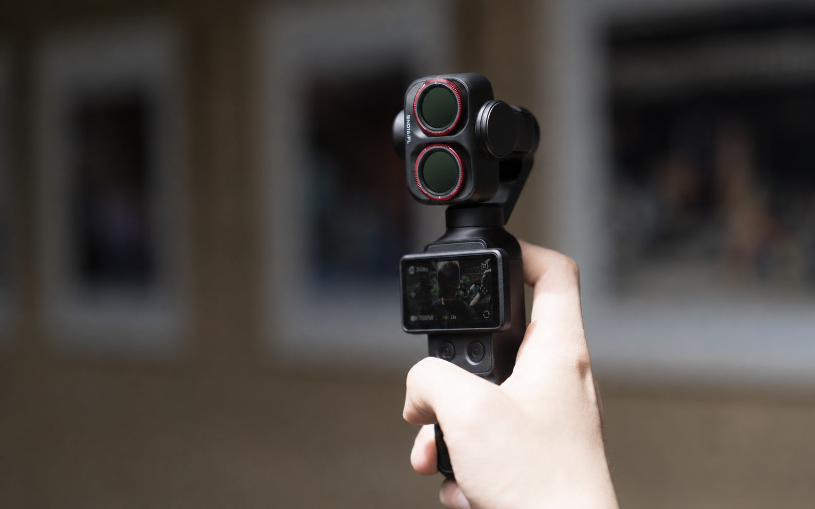Freewell ND PL filter installed on DJI Osmo Pocket 4P