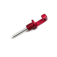 Freewell T1 Red tripod hook with a threaded metal shaft and a curved hook end.