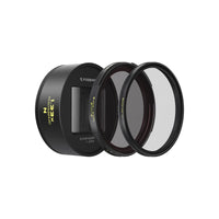 Freewell 1.33x neutral streak anamorphic lens with VND/CPL and glow mist filter.