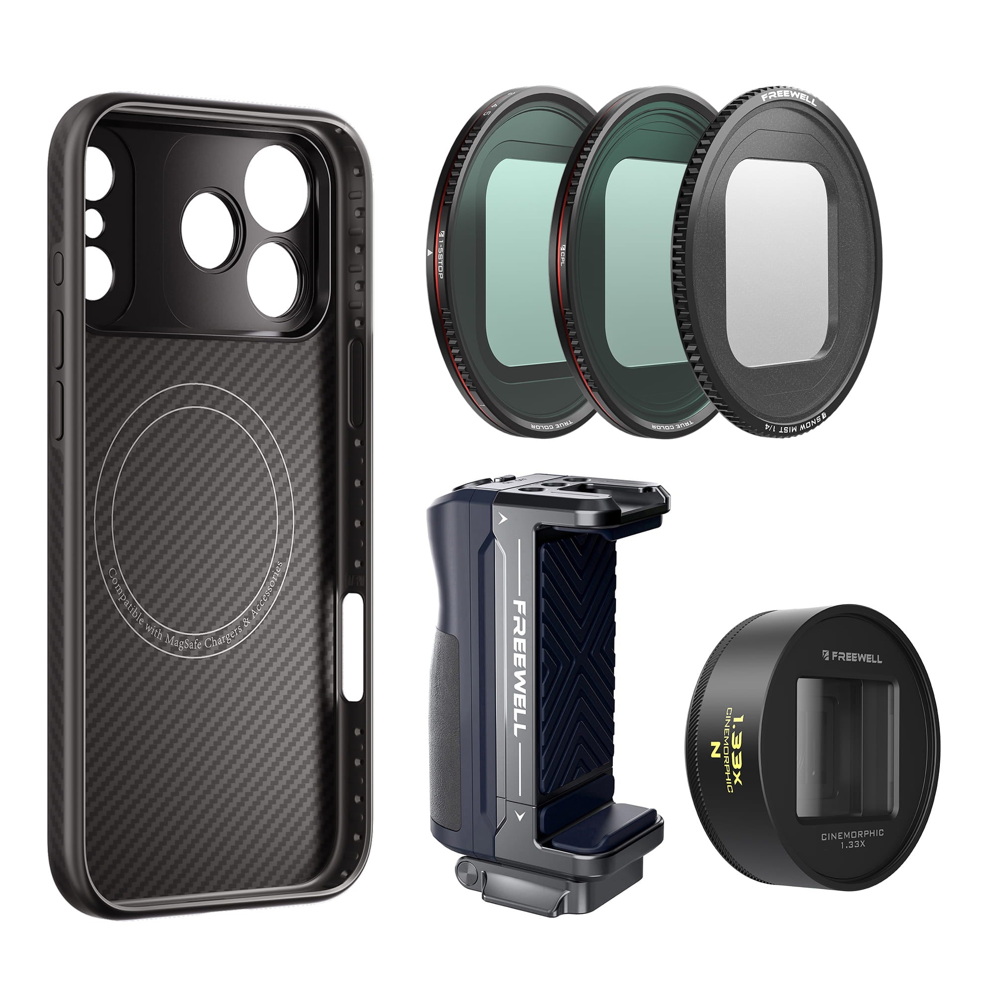 iPhone Pro Filmmaker Mega Kit – VND1-5、アナモルフィック レンズ