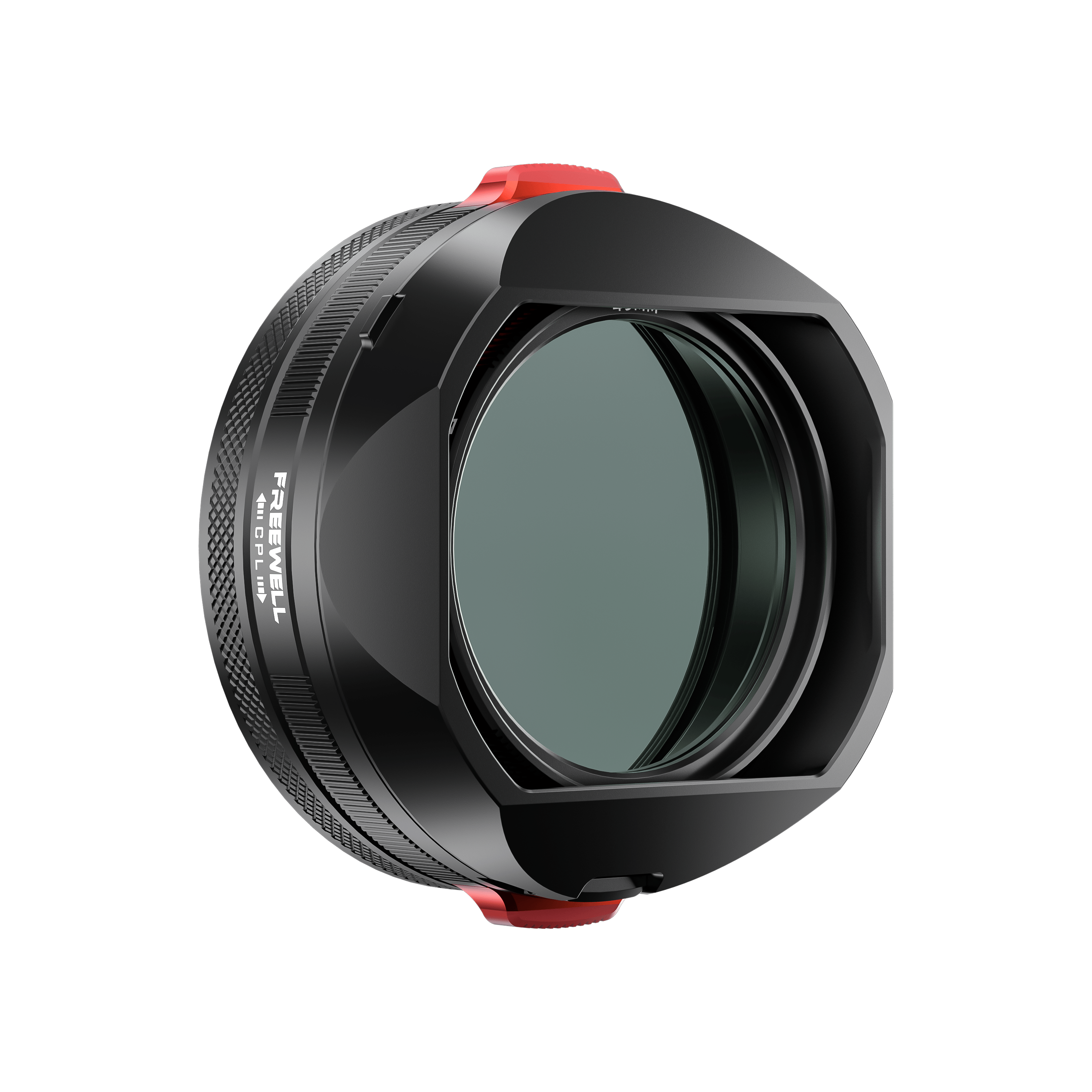 Freewell Leica Q3 43 Real Lens Hood with red filter-control tabs