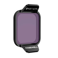 Freewell DJI Flip ND16/PL filter reduces light exposure by 4 stops and minimizes reflections, ideal for capturing sharp, vibrant images in bright conditions with enhanced color contrast.