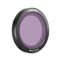 Freewell ND16/PL filter for DJI Neo reduces light by 4 stops while minimizing reflections and enhancing color saturation, ideal for bright lighting conditions and capturing vibrant, clear footage.