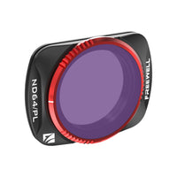 Freewell DJI Pocket 3 ND64/PL filter combines 6 stops of light reduction with polarization, ideal for shooting in bright conditions, reducing glare and enhancing colors for clear, cinematic footage.