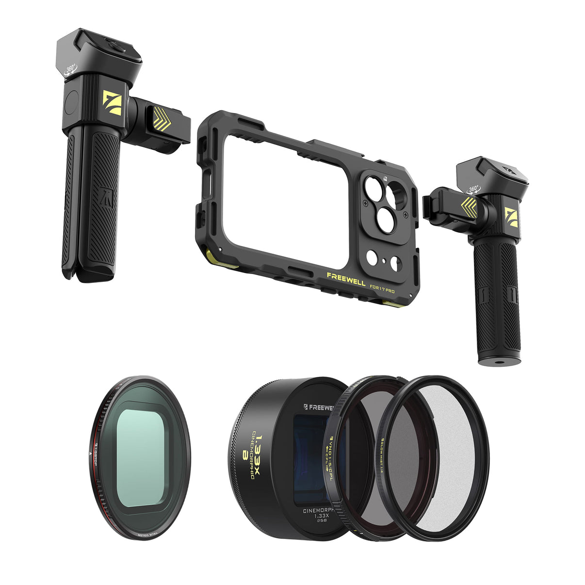 iPhone Genius Rig Blue Cine Kit - iPhone 17 Pro- Freewell Gear