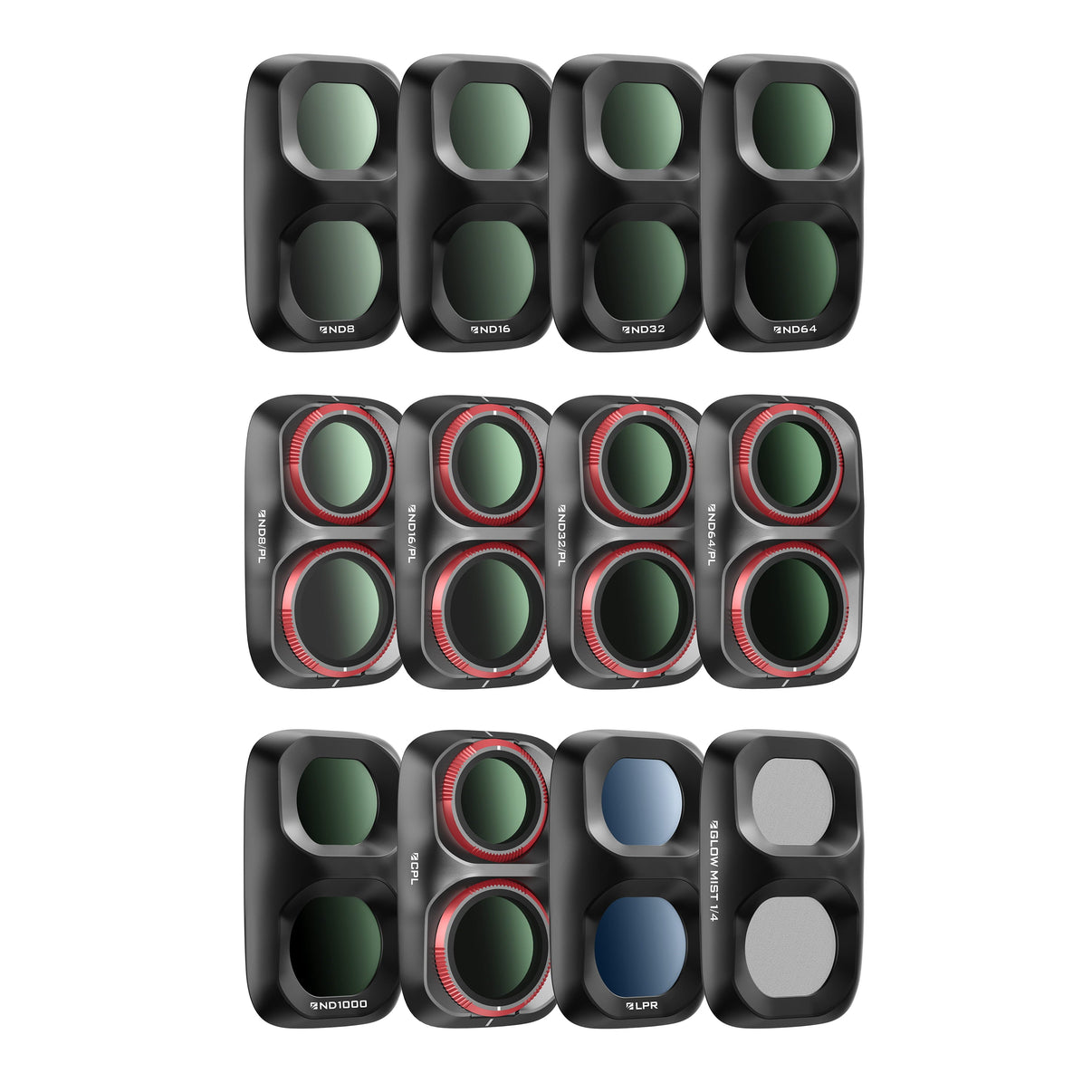 DJI Osmo Pocket 4P ND, ND/PL, CPL, Glow Mist and LPR filter kit for professional filmmaking and content creation