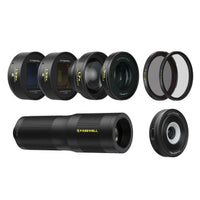 Freewell 1.33x Pro Filmmaker Lens Kit with filters including anamorphic lens, wide angle, macro, telephoto, glow mist and VND/CPL filters.