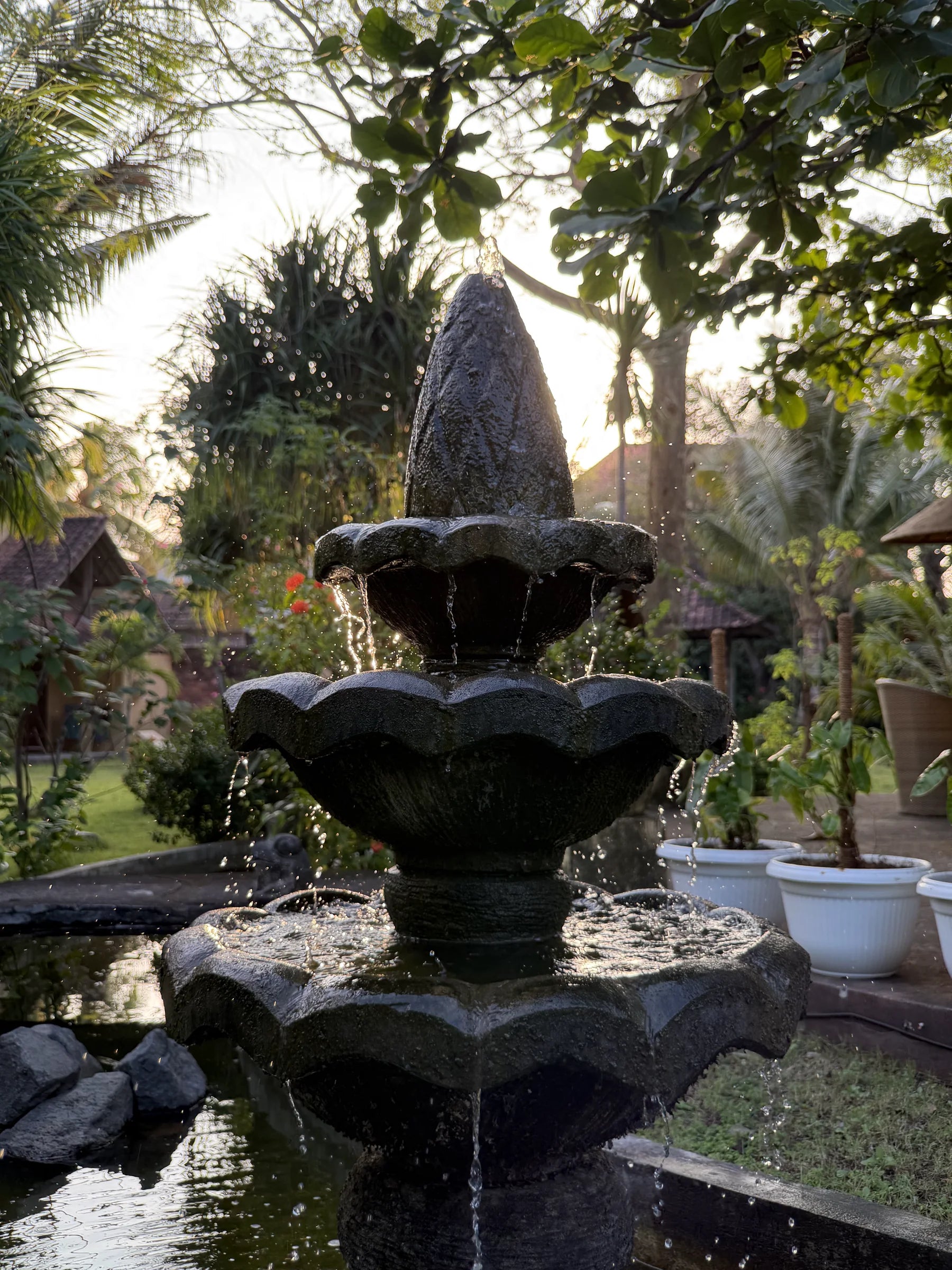 Fountain detail captured with the Freewell 1.7x Telephoto Lens