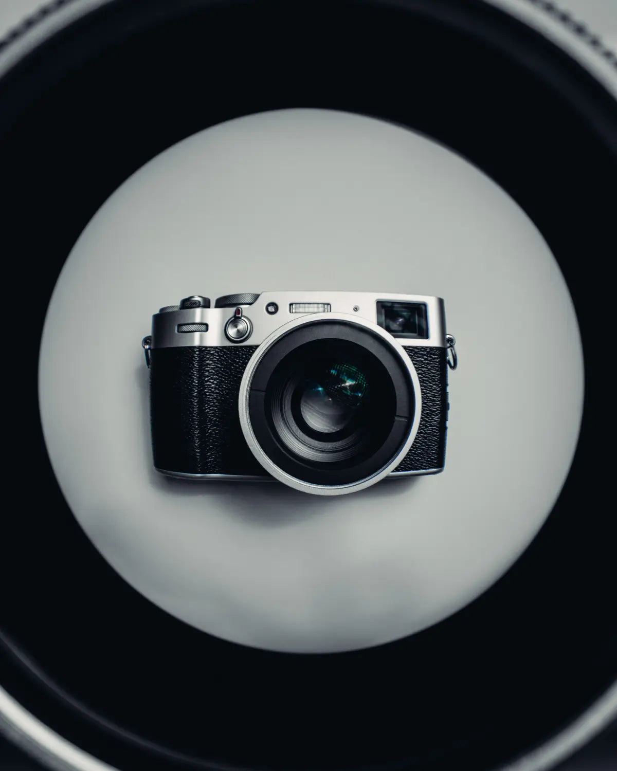 Fujifilm camera framed through the Freewell conversion lens