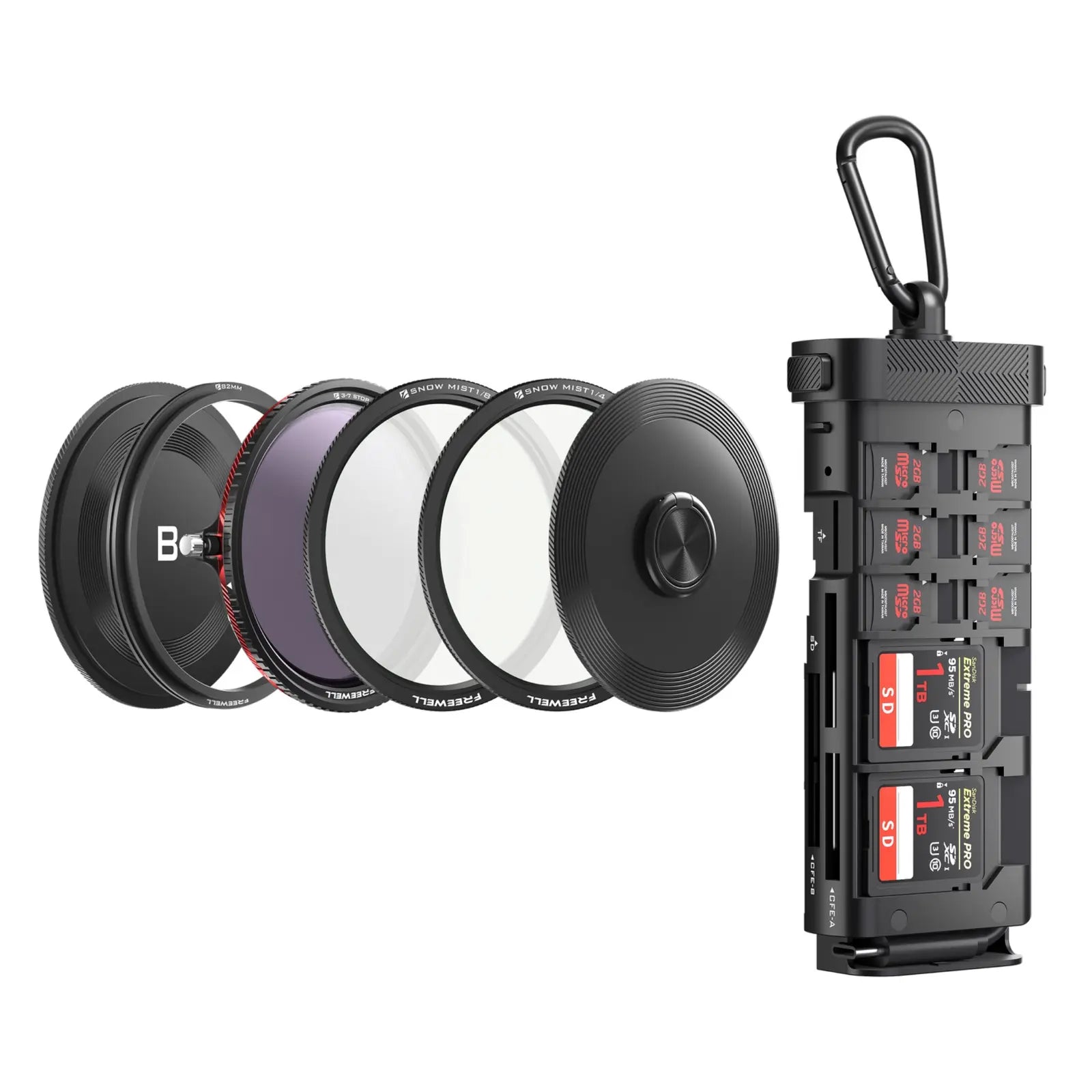 V2 Mega Pro kit with Snow Mist filters and Freewell Pro Card Reader