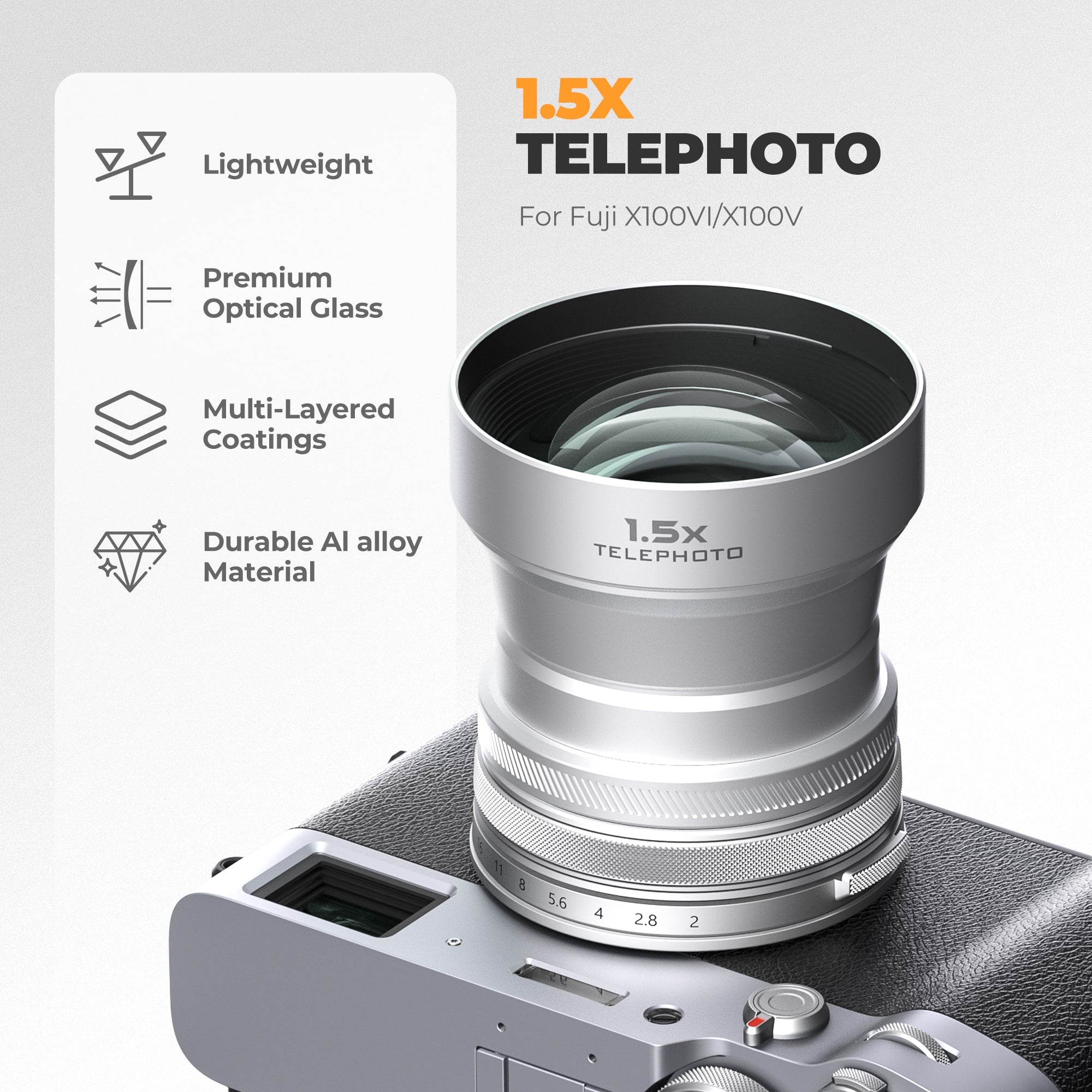Fuji X100VI/X100V Pro Kit – Macro, Telephoto, CPL Filters