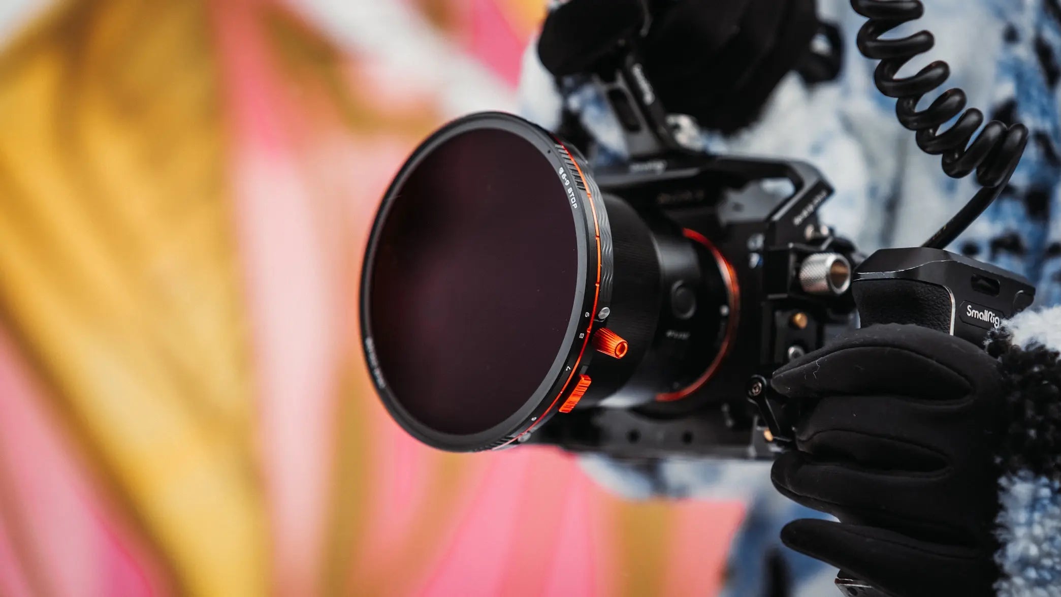 K2 True Color VND mounted on a cinema camera in the field