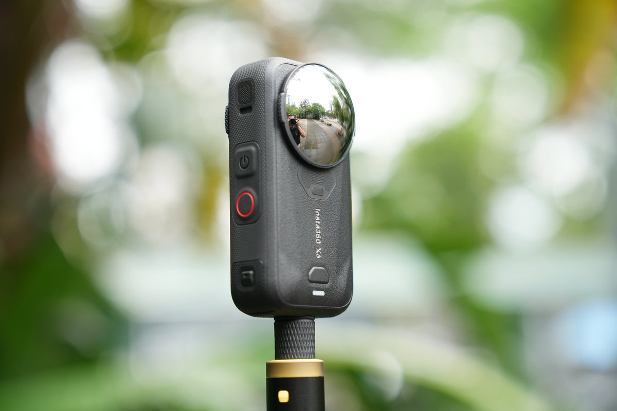 Freewell filters for Insta360 X6 shown in an outdoor lifestyle setting