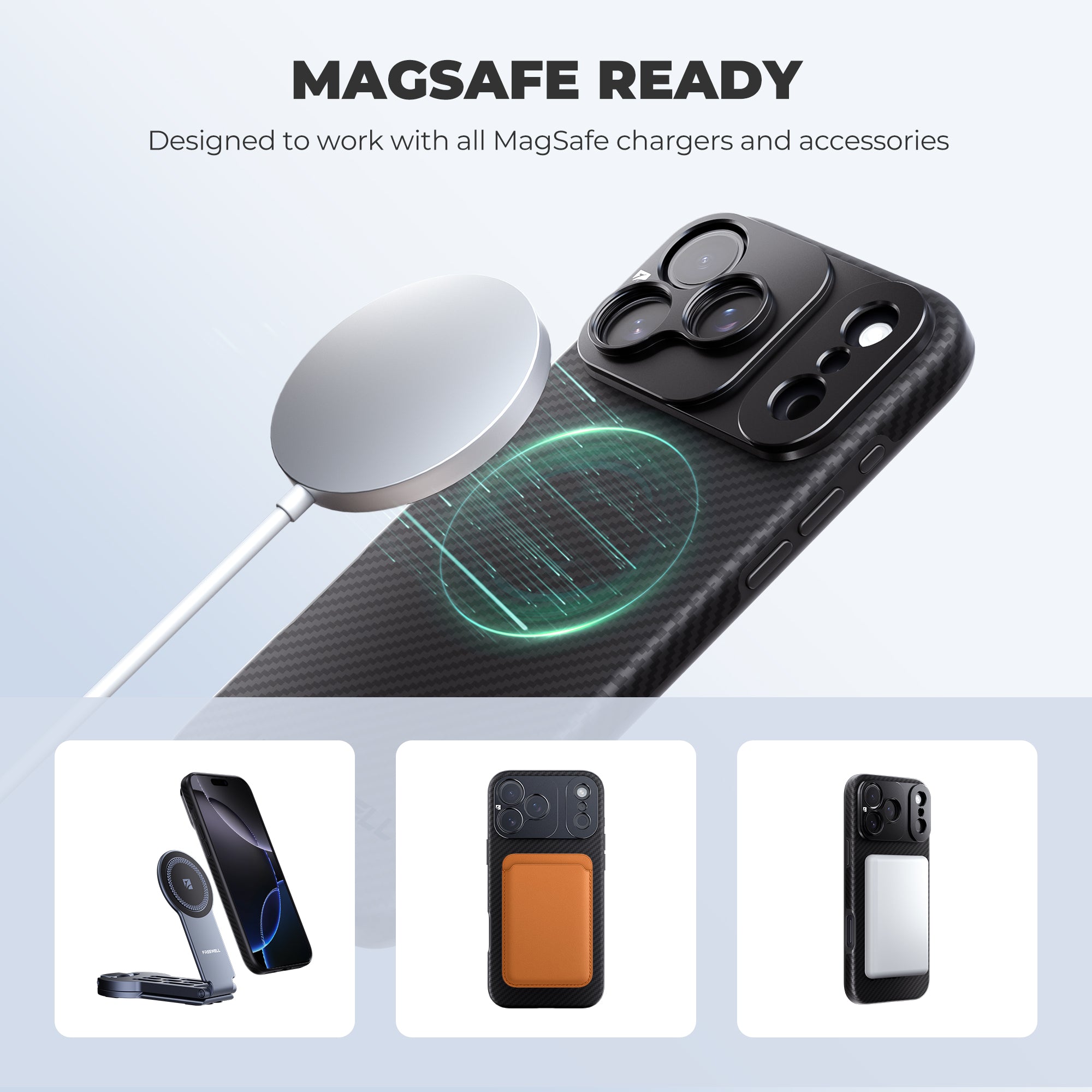 iPhone 17 Pro Hülle mit magnetischer Filterhalterung. – Freewell Gear