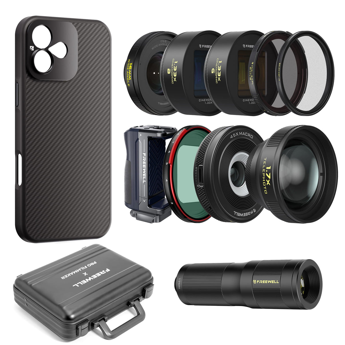iPhone 16 Plus Phone case, filters, anamorphic lenses & Bluetooth Grip