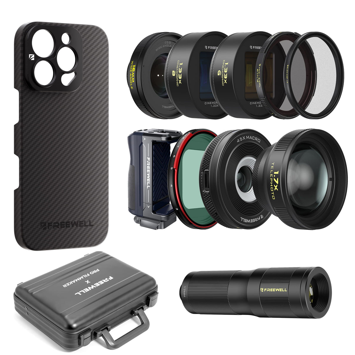 iPhone 16 Pro Max case with 1.33x cinemorphic sets