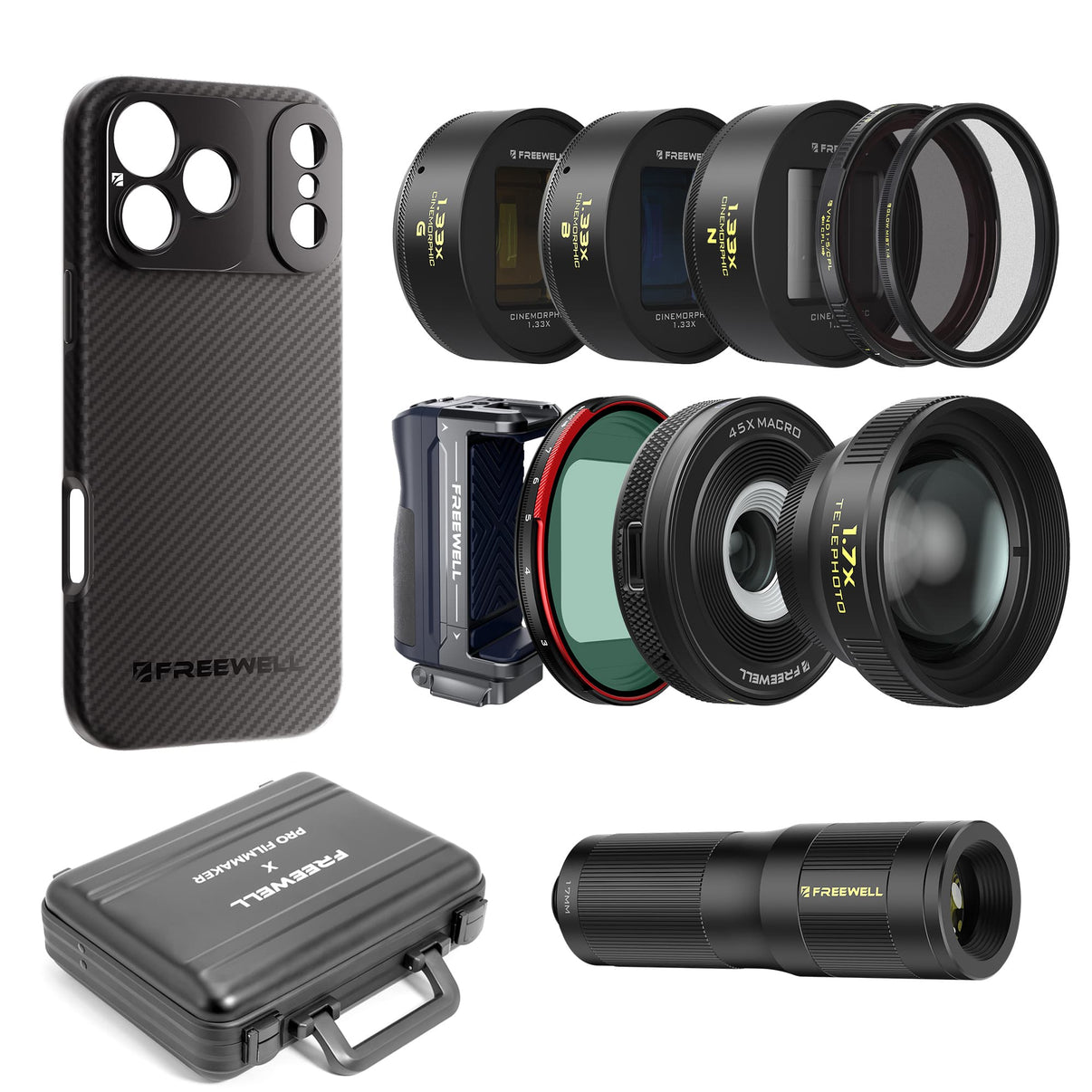 iPhone 17 Pro Max case with 1.33x cinemorphic sets