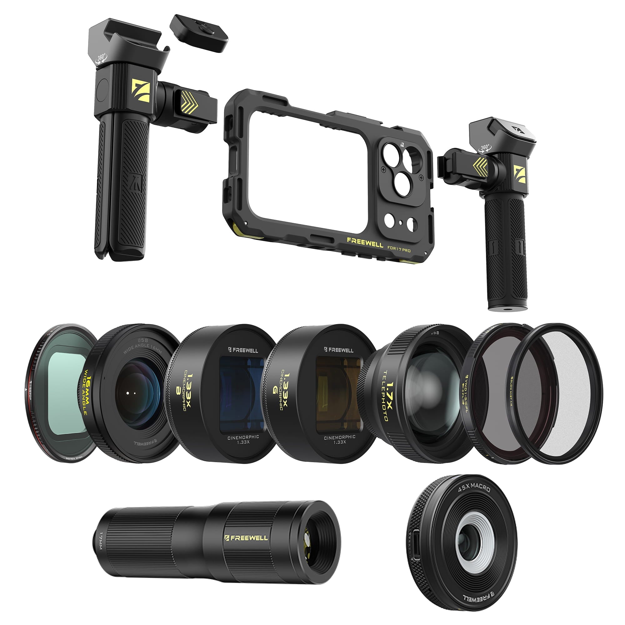 リフトアイホンプロ Freewell multifunción Smartphone Rig Cage compatibilidad iPhone 16