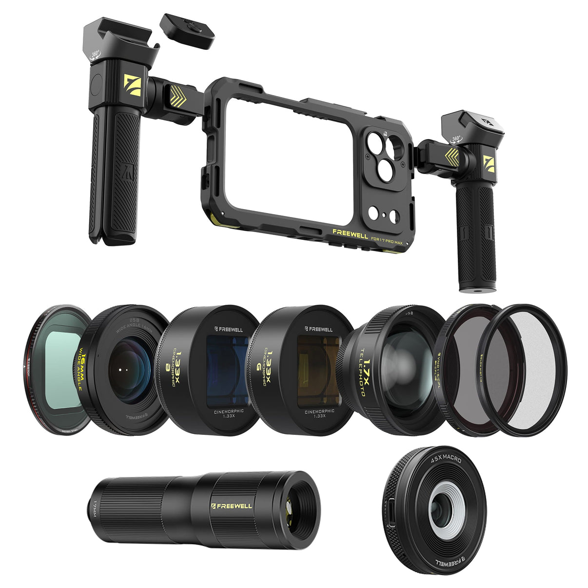iPhone Genius Rig Mega bundle kit iPhone 17 Pro Max / 1.33x Anamorphic