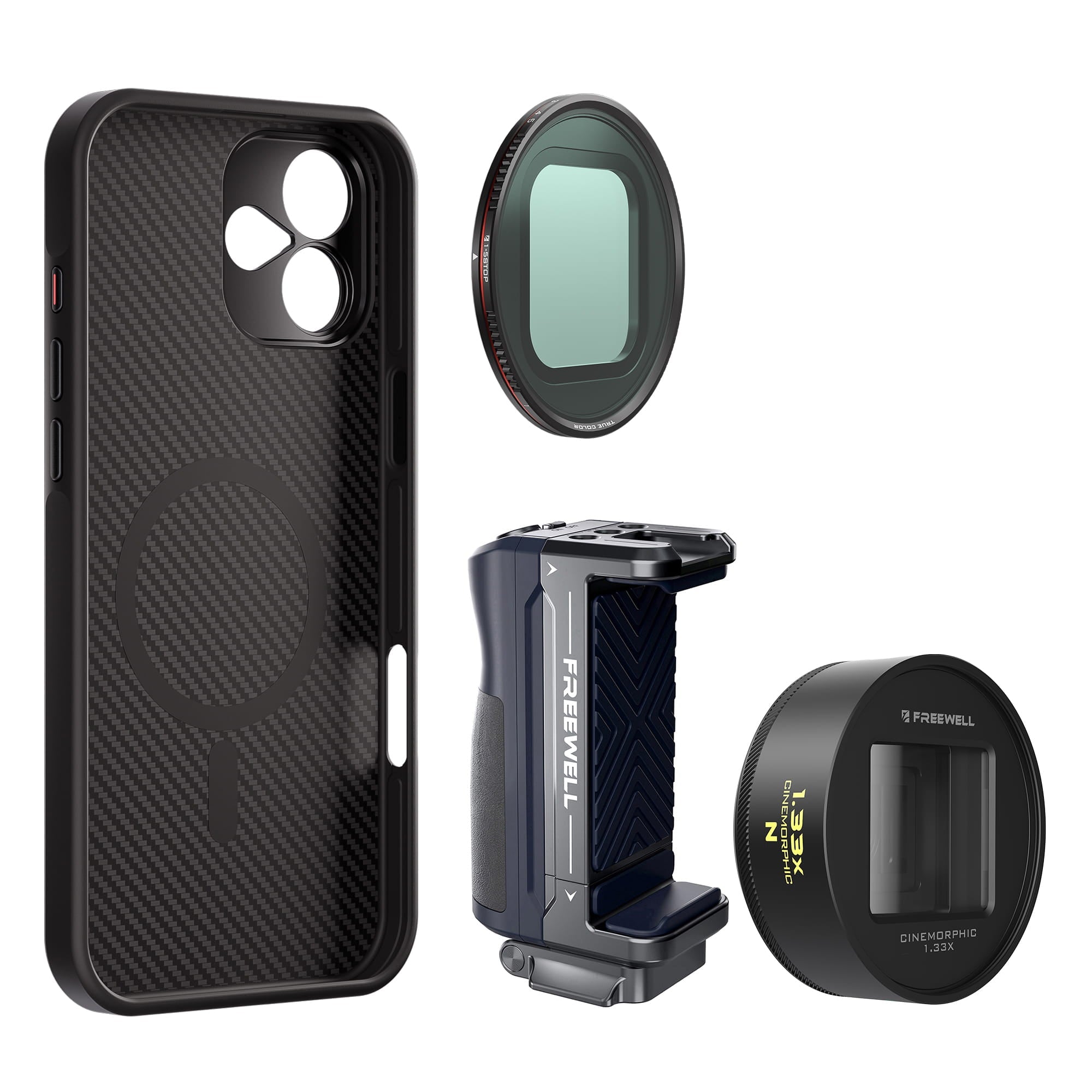 iPhone Pro Filmmaker Cine Pro Kit - 1.33xレンズ、VND1-5 – Freewell