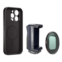 Freewell iPhone 15 pro max case, Magnetic filters VND, Bluetooth Grip Kit 