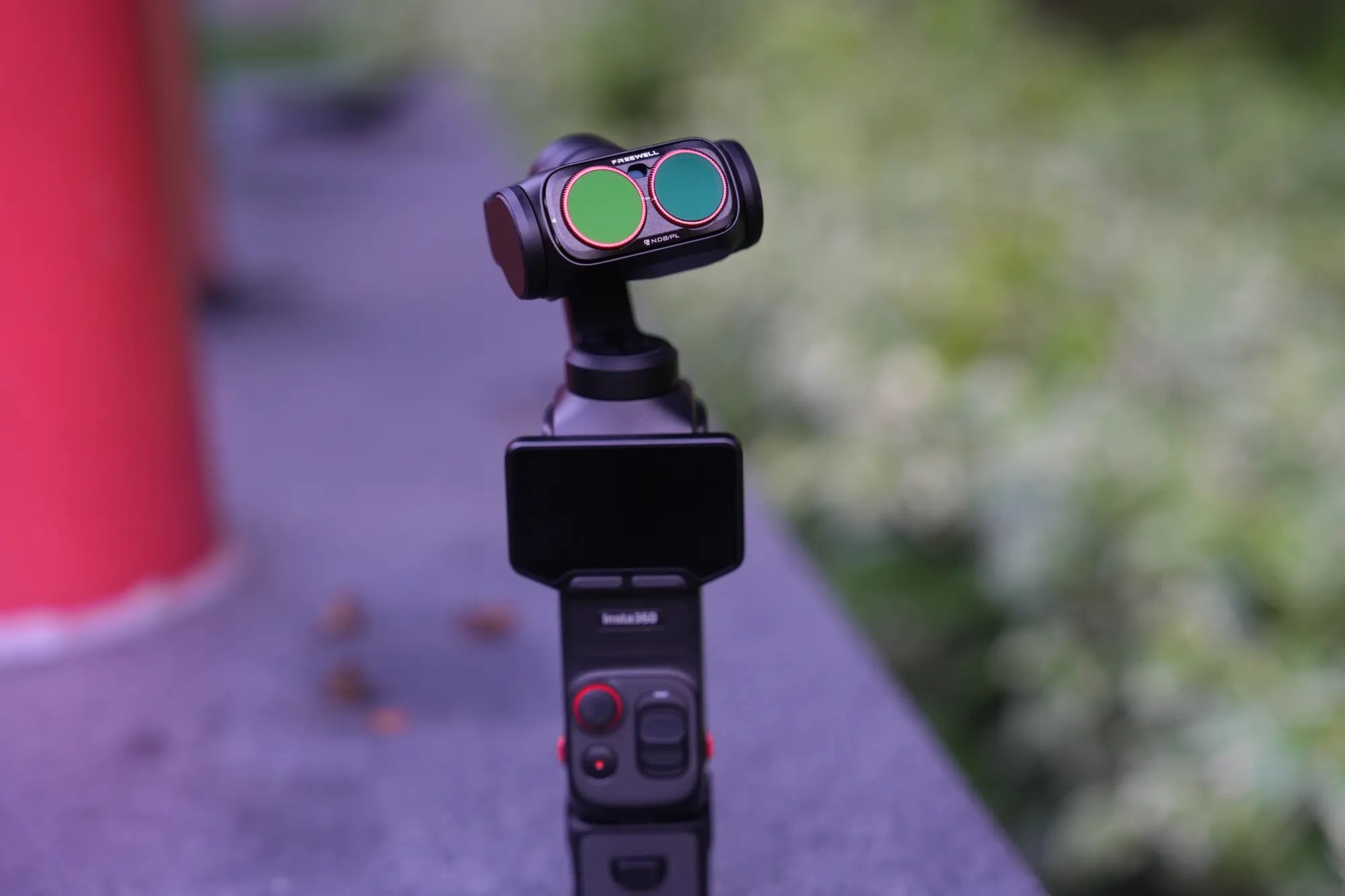 Insta360 Luna Ultra fitted with Freewell Bright Day ND PL filters