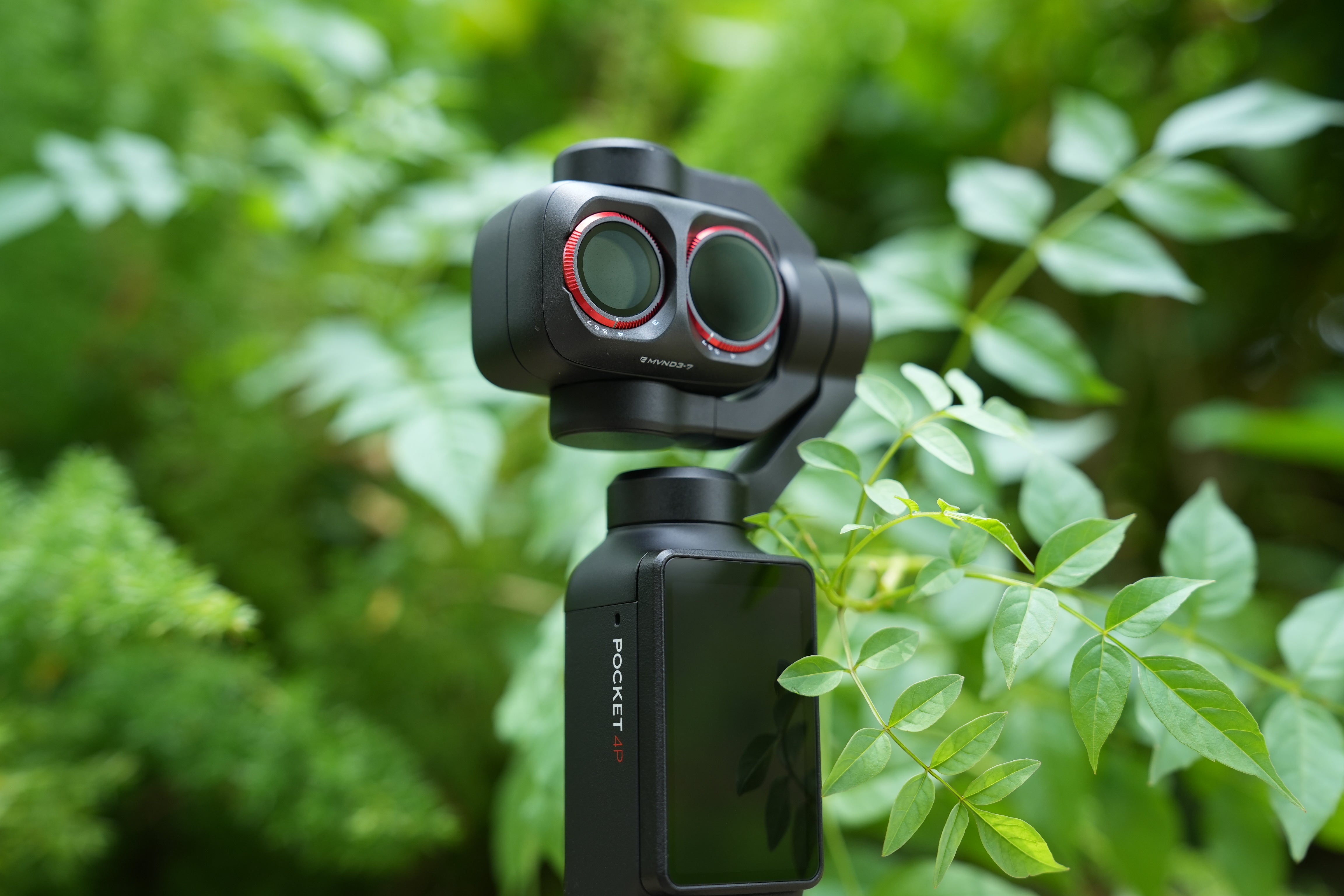 Freewell VND filter mounted on DJI Osmo Pocket 4P