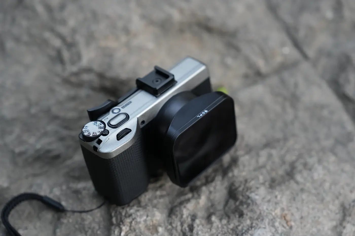 Compact Ricoh GR IV with Freewell lens hood and magnetic filter