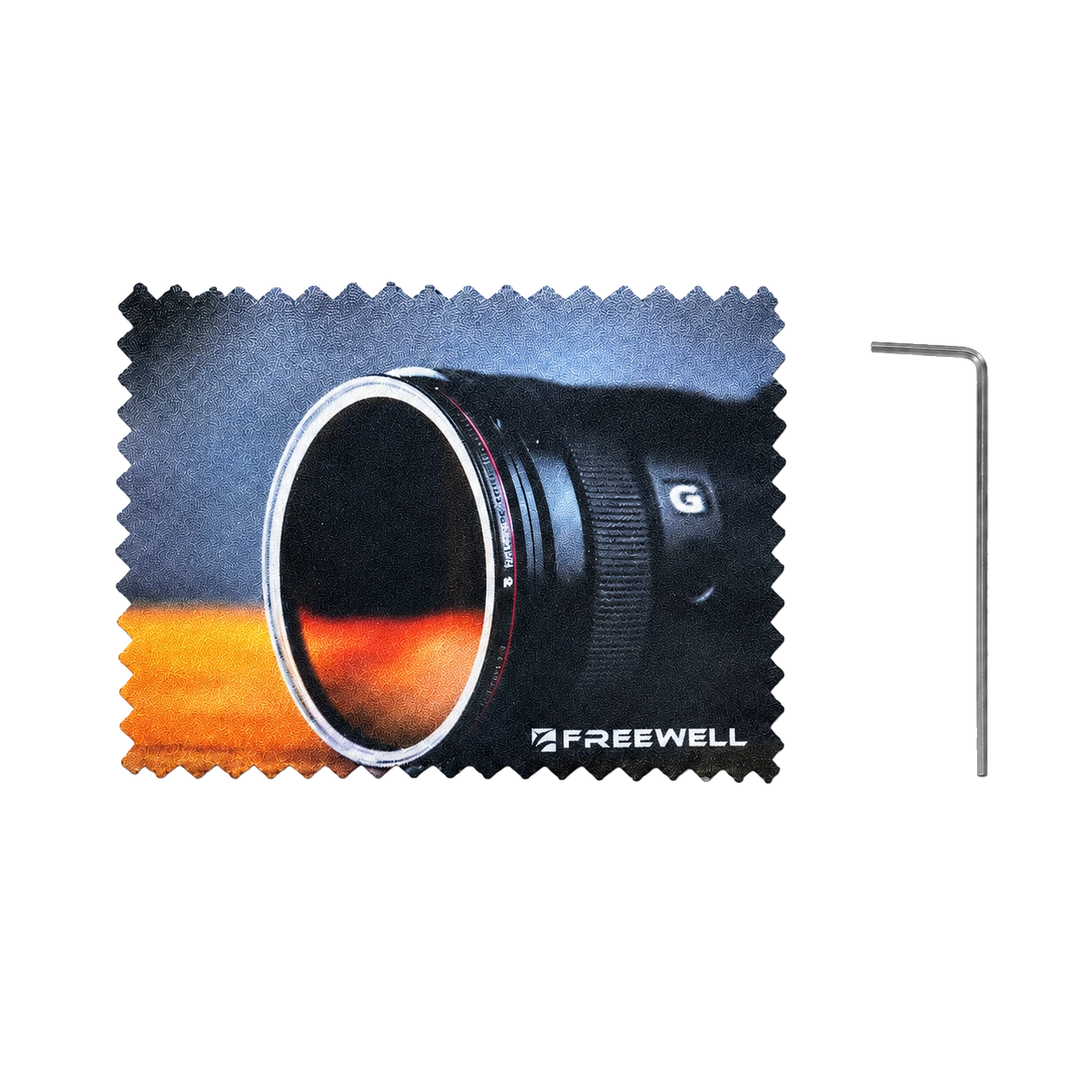 Hex wrench and cleaning cloth included with the Freewell Real Lens Hood