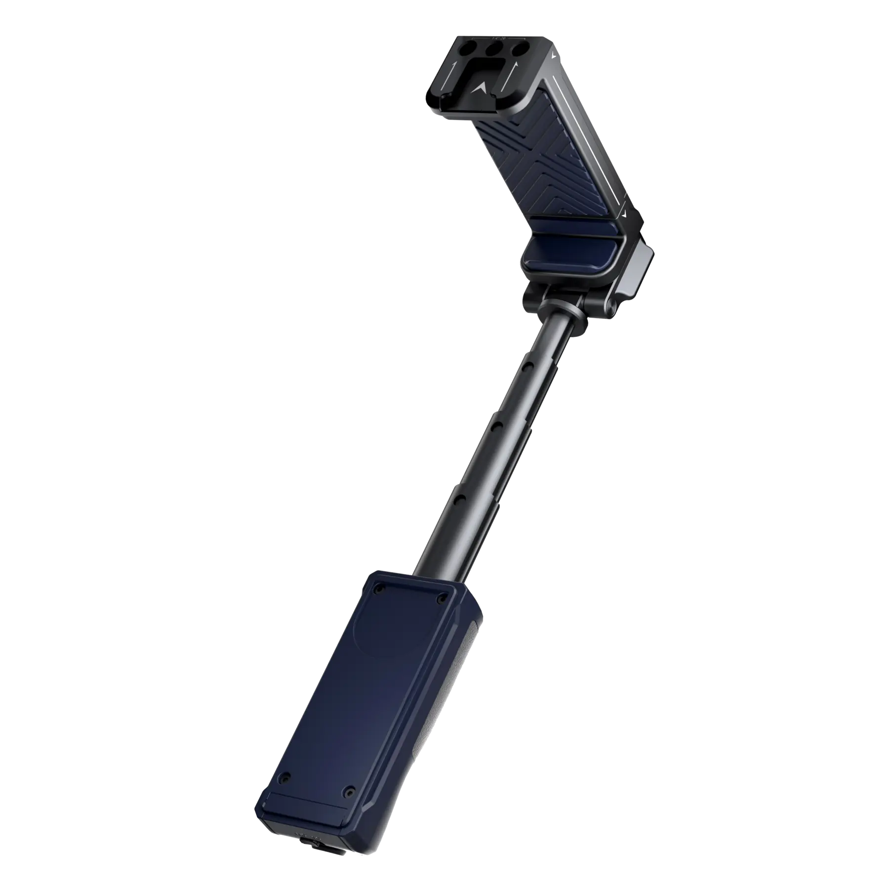 Freewell Sherpa Grip extended in a low-angle smartphone shooting position