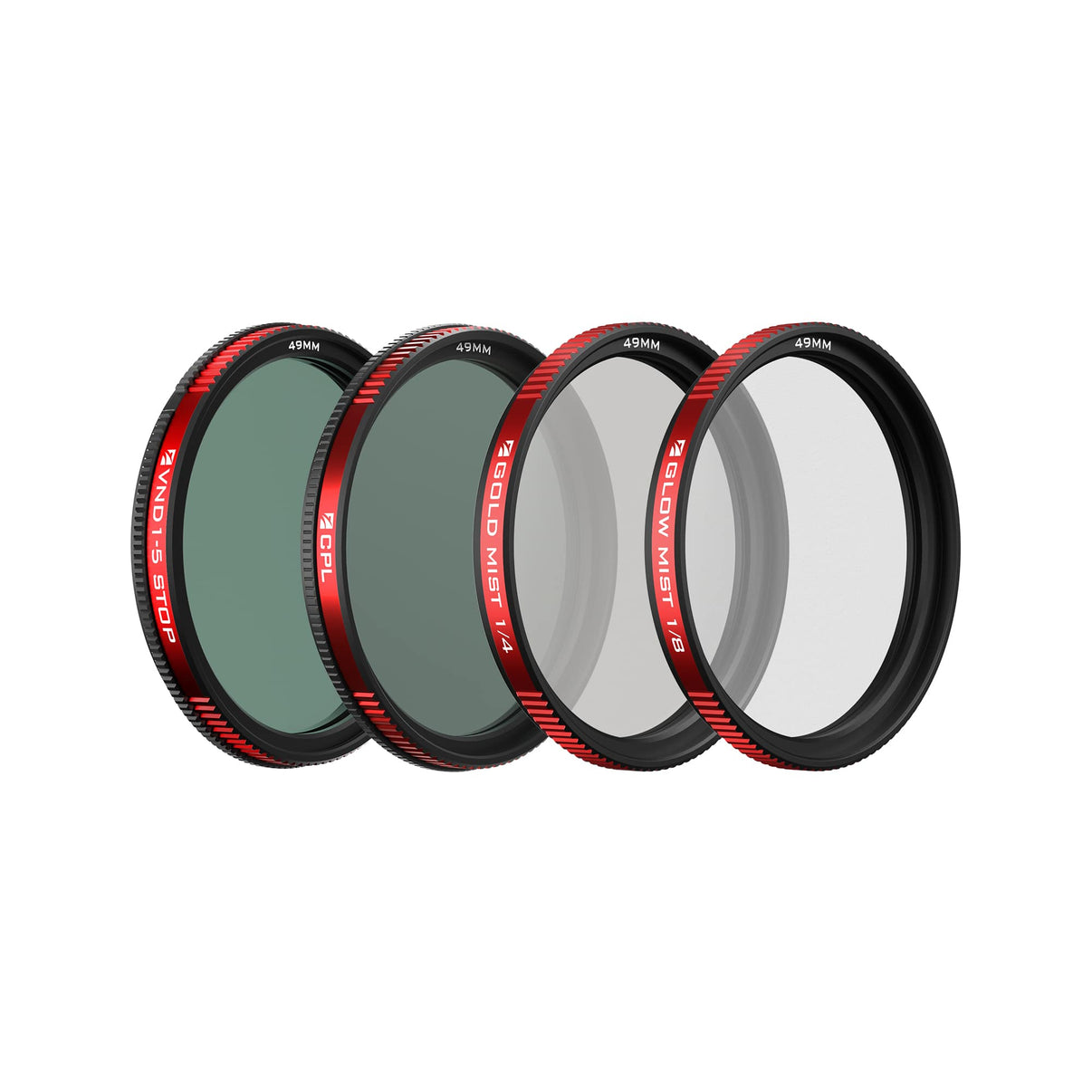 4 Pack 49mm filter set - CPL, UV, Black Mist & Glow Mist