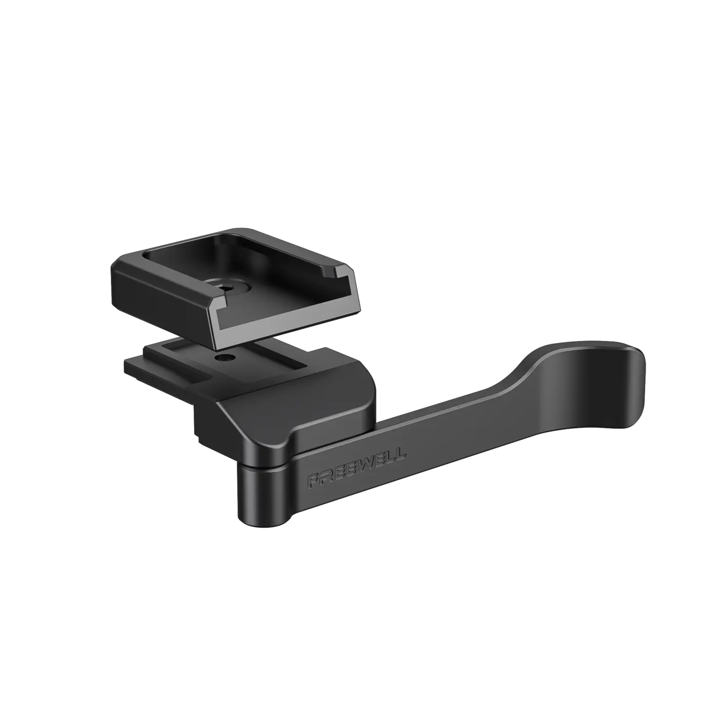 Freewell thumb grip with integrated cold shoe